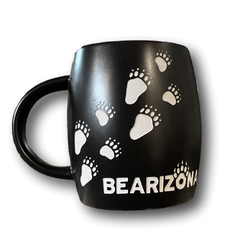 Bearizona Black Etched Grizzly Bear Mug
