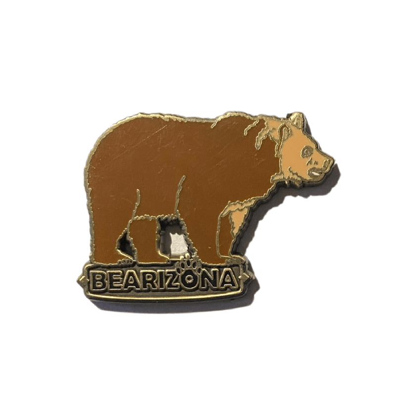 Bearizona Grizzly Bear Enamel Pin 1.5"