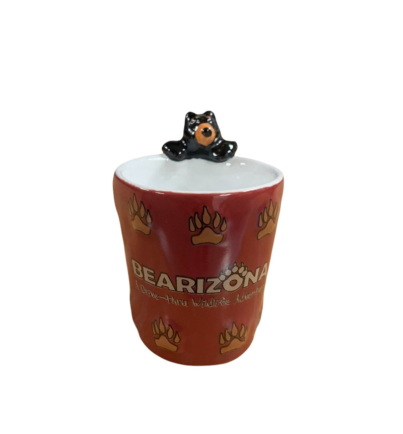 Bearizona Maroon Bear Puff Paw Shot Glass