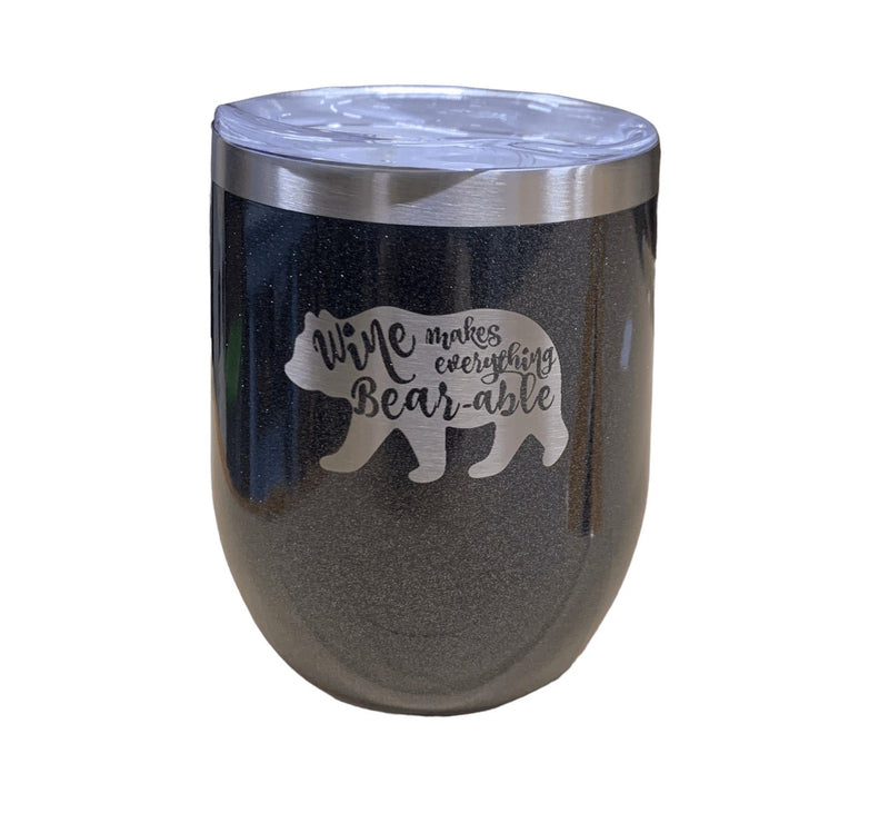 Bearizona Travel Wine Tumbler 14 OZ / BLACK