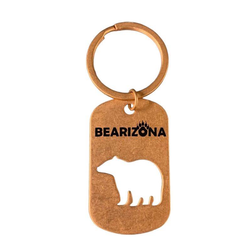 Bearizona Copper Bear Cutout Keychain