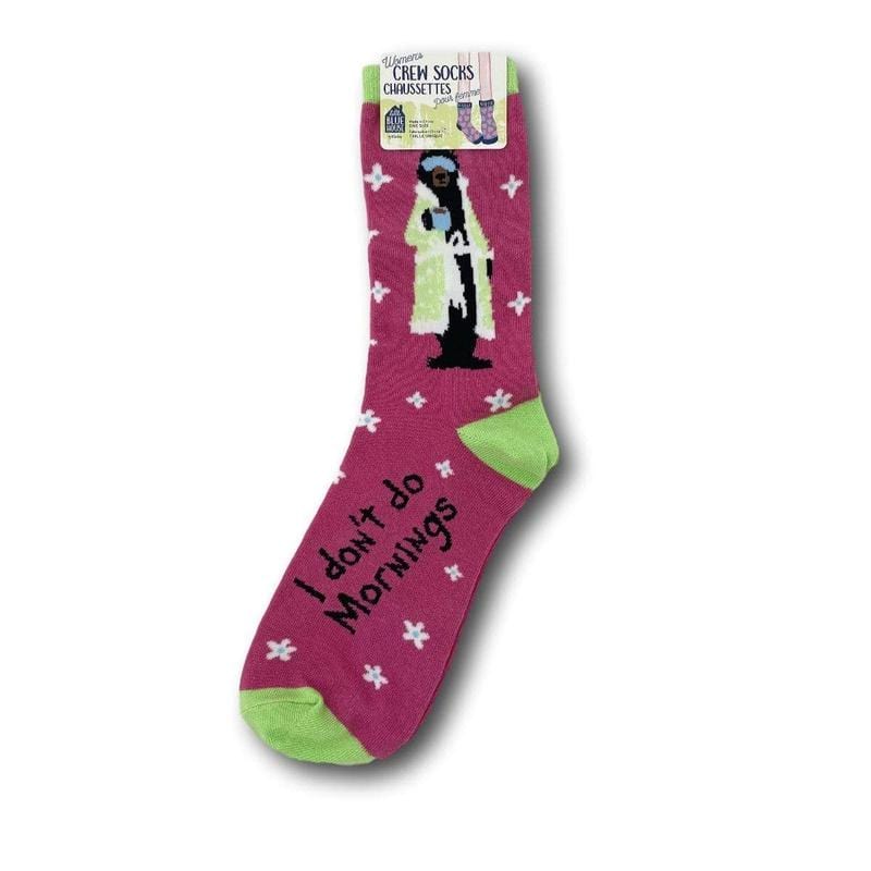 Bearizona I Don't Do Mornings Women's Crew Socks